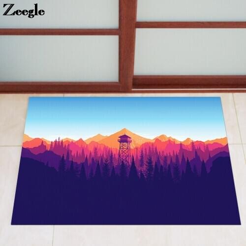 Paint Doormat Absorbent Living Room Carpet Watercolor Floor Mat Waterproof Bedroom Door Mat Non-Slip Kitchen Bathroom Carpet Rug