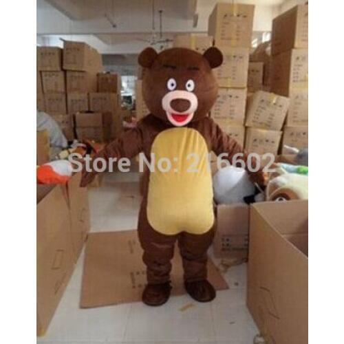Cosplay costumes High quality Brown Bear Mascot Costume Fancy Dress Adult Size with free shipping