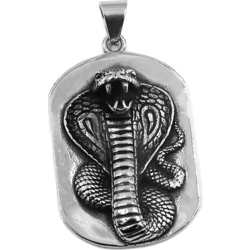 Fashion Snake Pendant Stainless Steel Jewelry Cool Punk Snake Biker Mens Pendant For Gift SWP0615A