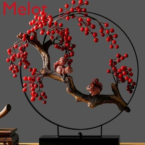 New Chinese Simulation Fortune Fruit Living Room Tea Table New Year Decoration TV Cabinet and Tea Table Home Decoration