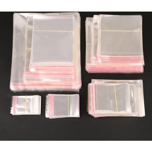 Wholesale 400PCS Transparent Clear Plastic OPP Self-adhesive Seal Packing Bags Jewelry Packaging Party Favor Gift Bags Pouches