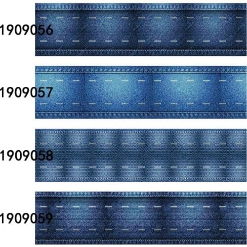 50 yards/lot) Hot sale 25MM 38MM jeans style printed grosgrain ribbon for dress