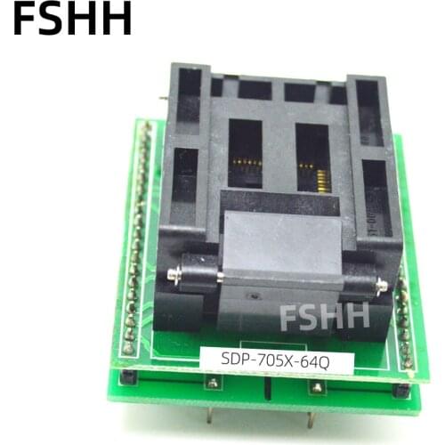 SDP-705X-64Q Programmer adapter 0.8mm QFP64 to DIP test socket adapter for 68HC705X32