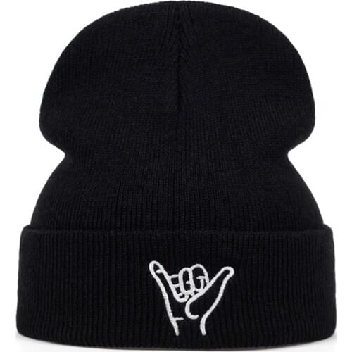 New gesture embroidery wool hat men womens autumn and winter universal warm hats outdoor windproof cold cap casual wild caps