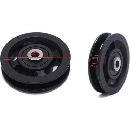 Bearing Pulley 50mm / 90mm Wearproof Nylon Bearing Pulley Wheel Cable Gym Universal Fitness Equipment Part
