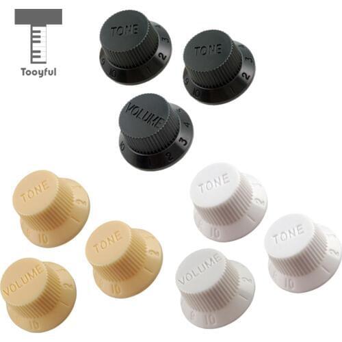 Tooyful Volume Knob Tone Button Replacement Parts for ST Sq Squier Guitar Accessries Pack of 3
