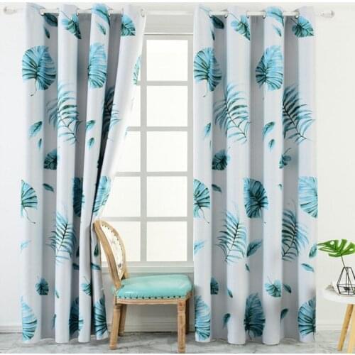 Tropical Palm Leaves Blackout Window Curtains 1 Panel for Bedroom Light Blocking Draperies Room Darkening Thermal Insulated