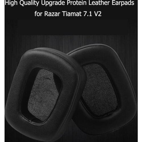 Upgrade Protein Leather Earpads for Razer Tiamat V2 Headphone Case 7.1 Earpads Foam Holster Earphones Cotton Ear Pads