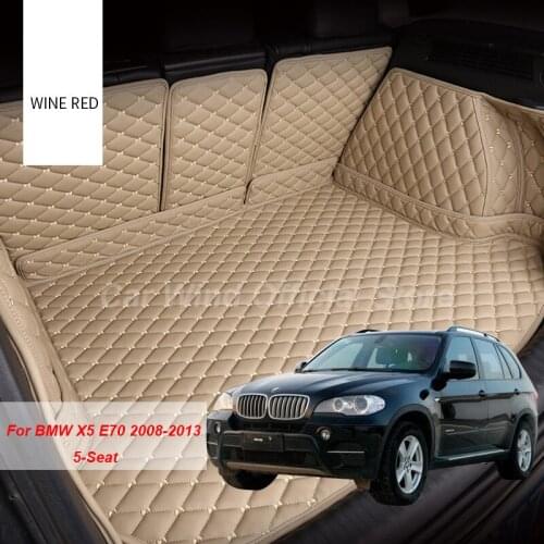 High quality Car Trunk Mats For BMW X5 E70 2008-2013 5-Seat Cargo Liner Accessories
