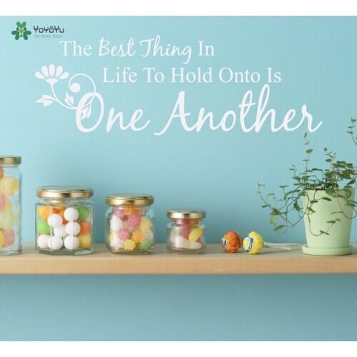YOYOYU Wall Decal Love Quotes The Best Thing In Life Wall Stickers Master Bedroom Headboard Home Decor Interior Art Mural SY813