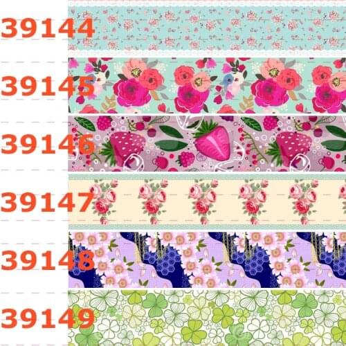 10yards - different sizes -Flowers pattern Grosgrain ribbon -beautiful flowers pattern printed ribbon