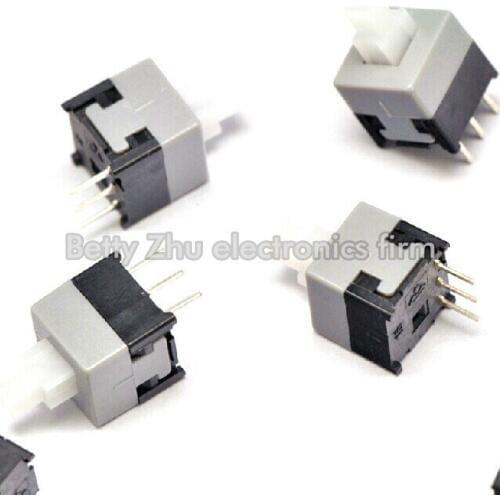 100PCS/LOT 8.5 * 8.5MM self-locking switch single row / 3 feet