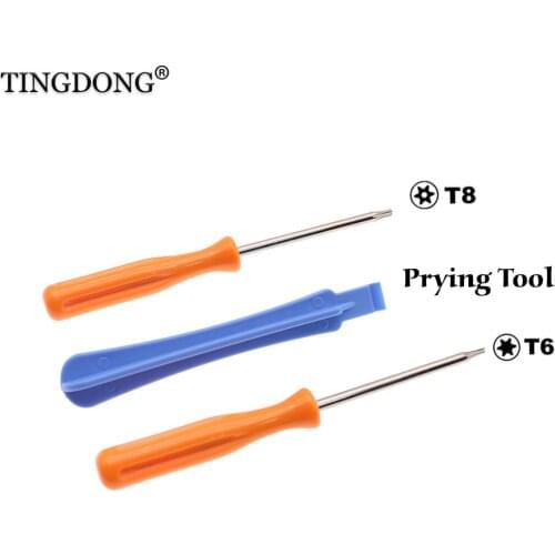 3pcs/set Opening Disassemble Repair Parts Tools Kit T8 T6 Screwdriver with Screws for XBOX ONE Gamepad Controller