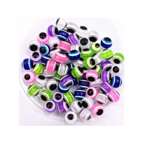 50pcs/lot 10mm Mixed Goldfish Eye Resin Beads For Making Bracelets and Necklaces Jewelry Accessories Wholesale