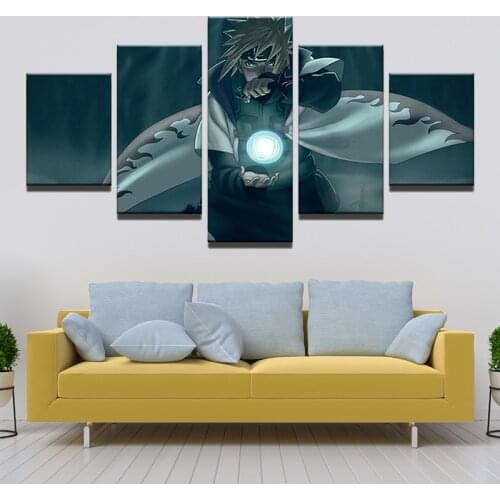 5 Panel Anime Hokage Minato Namikaz Wall Canvas Art Print Painting Poster Muti Picture For Home Decoration Painting Kids Room