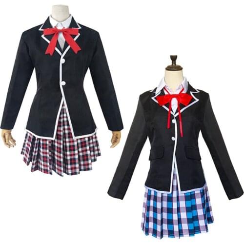 Anime My Teen Romantic Comedy Snafu Too Cosplay Uniform School Uniform JK Sailor Suit Small Suit Plaid Short Skirt Bow Shirt