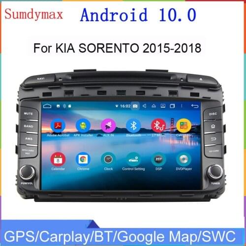 Octa core 4+128G android 10 car radio for KIA sorento 2015 2016 2017 2018 car multimedia gps navigaiton player audio stereo