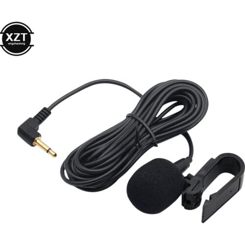 Car Audio Microphone 3.5mm Clip Jack Plug Mic Stereo Mini Wired External Microphone For Auto DVD Radio 3m Long Professionals