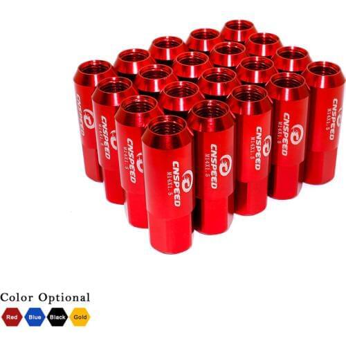 Car-styling 60mm Wheel Nuts M14 X 1.5 20PCS/Set Aluminum Racing Lug Wheel Nuts Screw anodized Wheel bolts YC101006