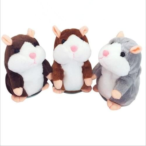 Free Shipping Talking Hamster Plush Toy Mouse Pet Cute Speaker Sound Record Stuffed Animal Peluche Hamster For Children