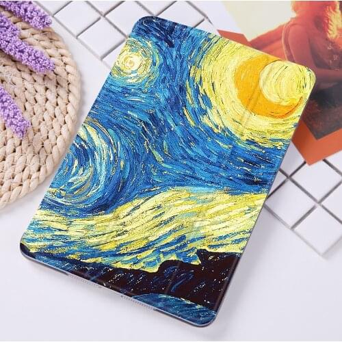 Vintage Oil Painting Starry Sky for iPad Case 10.2 7th Generation 6th Mini 5 10.5 Air 3 Cover For iPad Pro 11 Case 2020 Air 2