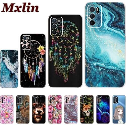 For OPPO A16 Case For OPPO A16 CPH2269 Bumper 6.52 inch Soft TPU Silicone Cover For Oppo A16 Case Dreamcatcther Ocean Back Cover