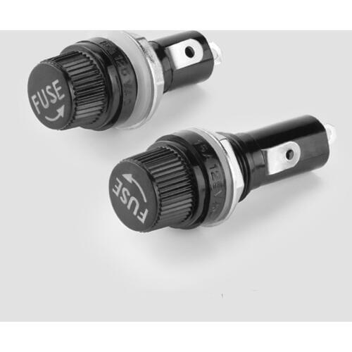 5pcs/lot 5x20mm 6x30mm glass fuse holders 5*20mm 6*30mm insurance tube socket fuse holder for insurance Panel Mount Fuse Holder