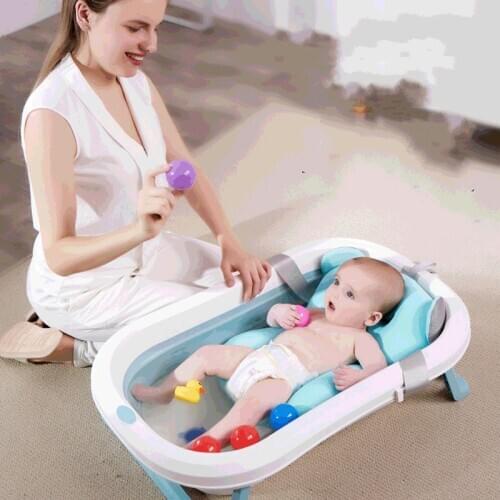 Baby Shower Tubs Multifunctional Folding Bathtub For Children Portable Seatable Plastic Kids Infant Bathtub WY72907