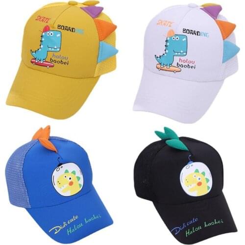 Doitbest Childs mesh Baseball Cap summer HipHop Cartoon dinosaur prints kids sun Hats Boys Girls Caps child snapback Hat gorras