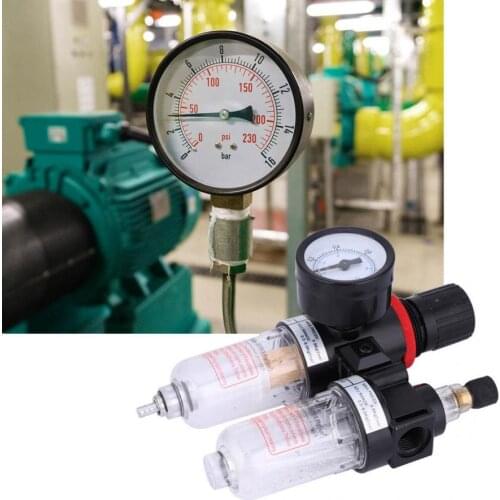 G1/4 Inch Oil Water Separator Filter With Quick Connector AFC2000+AL2000 Air Supply Unit Pump Filter Regulator Trap