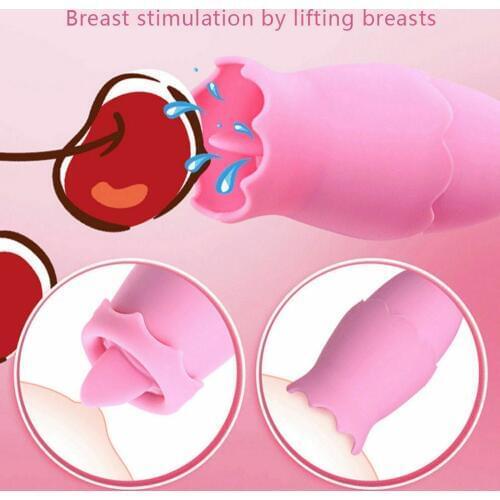 IGRARK Tongue Vibrators 12 Modes USB Power Vibrating Egg G-Spot Massage Oral Licking Clitoris Stimulator Sex Toys For Woman