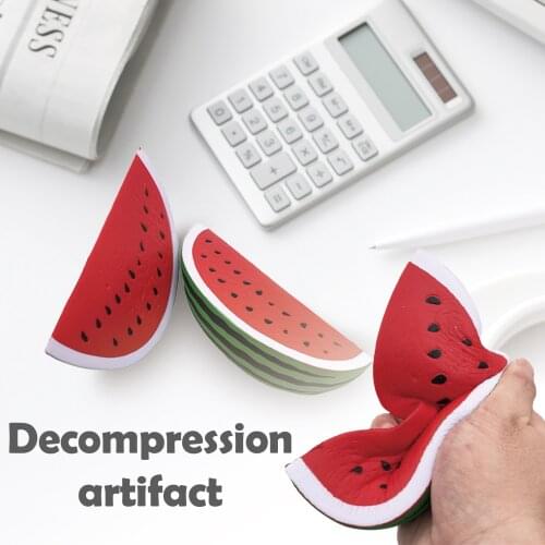 Fidget Toys Watermelon Model Fake Food Decompression Toy Slow Rising Stress Reliever Toy Squishy Antistress Decompression Toy