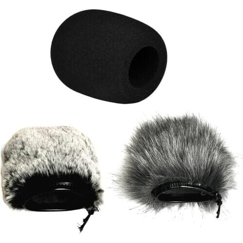 Artifical Fur Windscreen Cover Microphone Windproof Windshield Filter Foam For Audio- Technica ATR2500 AT2020 AT203 High Quality