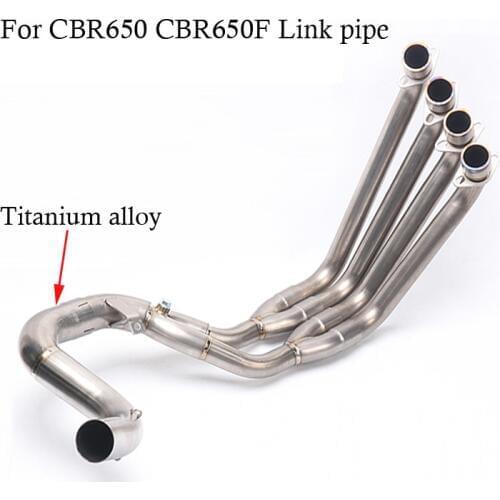 Titanium Alloy Motorcycle Muffler Connection Front Link Pipe Slip on For Honda CB650 CB650F