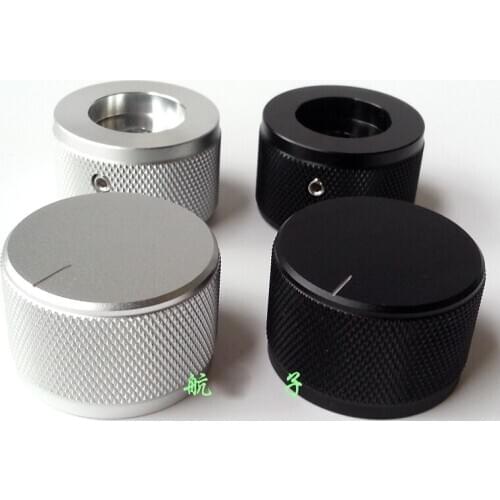 KYYSLB 38x25mm Inner Hole 6.0mm All Aluminum Alloy Solid Knob Potentiometer Volume Knob Audio Amplifier Chassis Knurled Knob