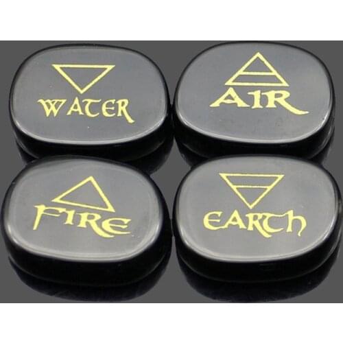 Natural Gem Black agate Bronzing Four Reiki Symbols of Japanese Religion Alphabet Beads Crystals Opal Jewelry Make