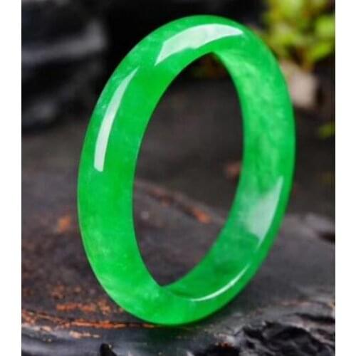 Natural Emerald Green Jadeite Jade Bangle Bracelet Handmade(Submitting certificates)