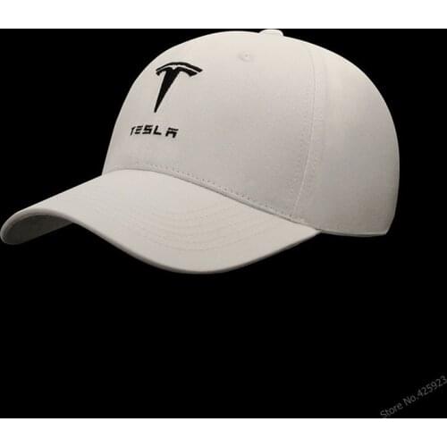 New arrive style for 4 seasons solid colour embroidery Tesla baseball cap cotton cap hats adjustable car fans Caps