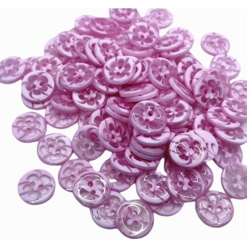 30 pcs Pink 2 hole Prints Plastic Buttons Clothing Accessories