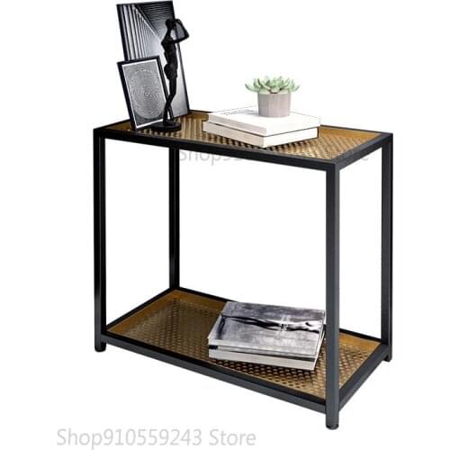 Custom Nordic Small Coffee Table Sofa Side Cabinet Ins Light Luxury Living Room Side Cabinet Wrought Iron Corner Side Cabinet Be