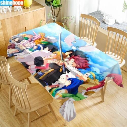 Fairy Tail Table Cloth Oxford Print Waterproof Oilproof Home Rectangular Party Table Cover 100X140cm/140X250cm