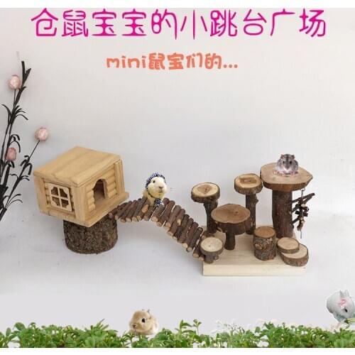 Hamster special hamster toy hamster chinchilla chinchilla Apple twig grinding tool apple branch pedal platform DIY combination