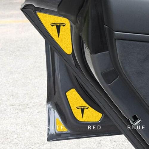 10PCS For Tesla Model3 Car Door Reflective Warning Stickers Strips Waterproof Night Driving Safety Lighting Luminous