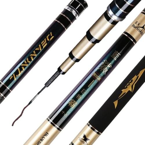 Taigek telescopic fishing rods fishing pole Super light super hard Taiwan fishing rod green sturgeon rod big thing