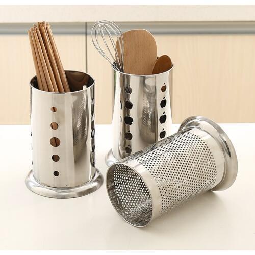 Stainless steel chopsticks tube drainage rod cage spoon chopsticks storage rack kitchen tableware organization ZP7271401