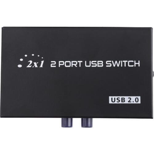 1A 2B 2 Port USB Switcher Manual USB 2.0 Sharing Device Switch Adapter Box for 2 Computer to Share 1 Printer Scanner