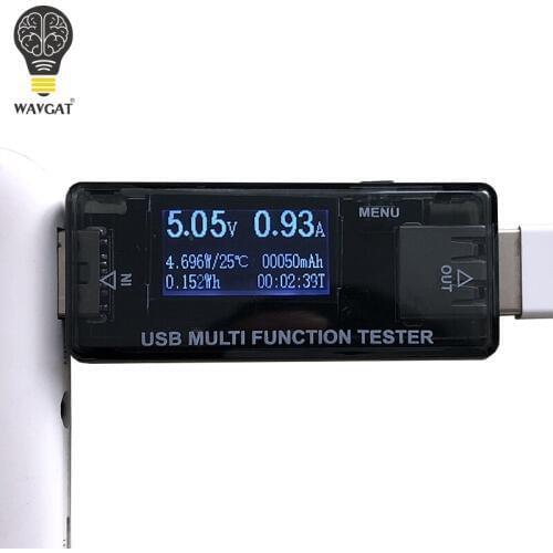 WAVGAT USB tester DC voltage and current detection QC2.0 3.0 power bank charger indicator DC Digital voltmeter amperimetro cur