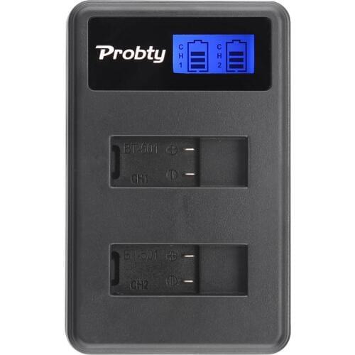 PROBTY MEW Gopro 5 battery Charger LCD Dual USB Charger for Go pro Hero5 Camera AHDBT-501 AHDBT501 AHDBT 501 batteries