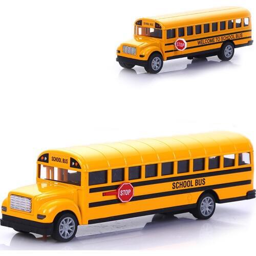 1:16 Children School Bus Toy Alloy Pull Back Diecast STOP Car Model High Quality Simulation Toy Car Boy Birthday Present TY0488