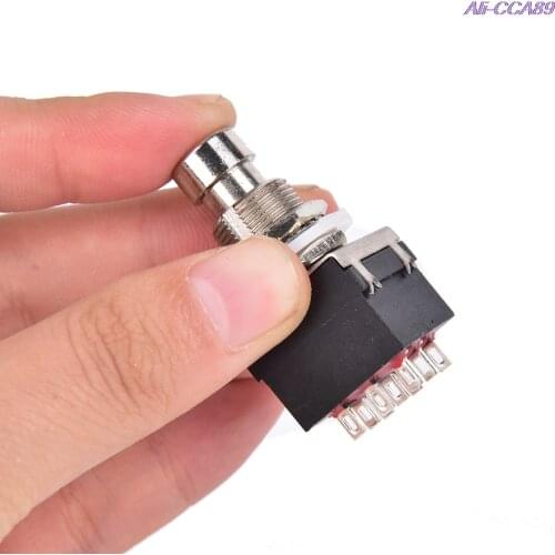 1Pc 3PDT 9pin Push Button Foot Switch FR DIY Guitar Effect Pedal Stomp True Bypass Guitar Part Accessories